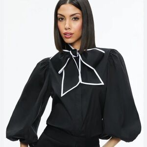 Alice and Olivia Lou Bow tie Blouse